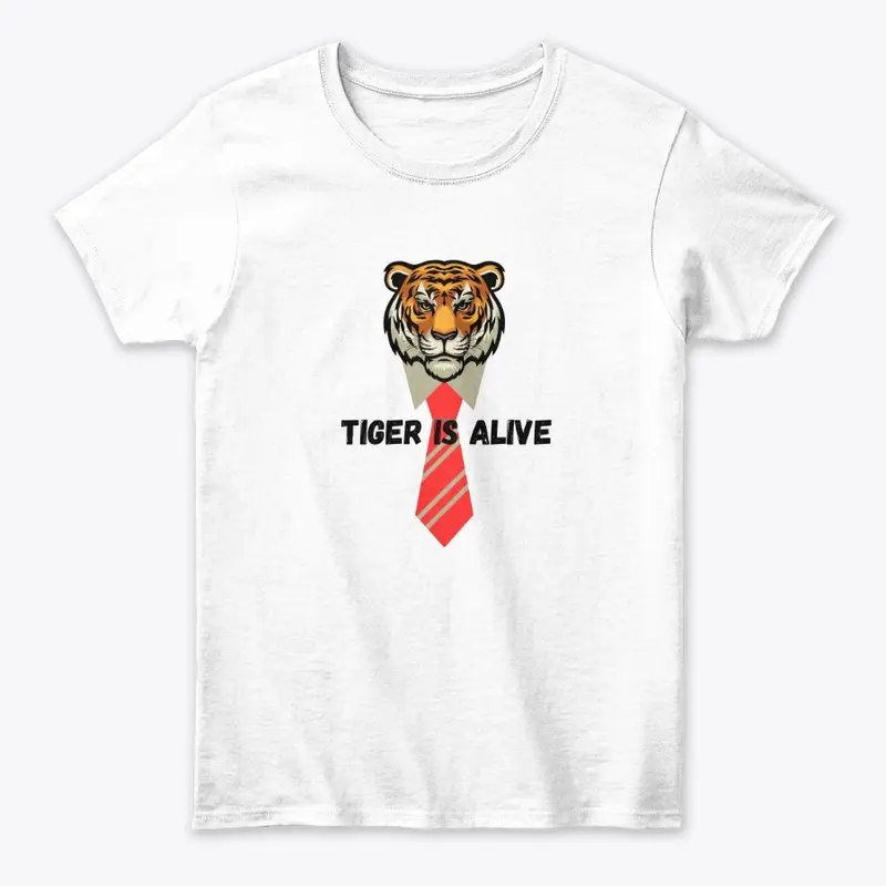 Alive Tiger with Tie Tshirt 