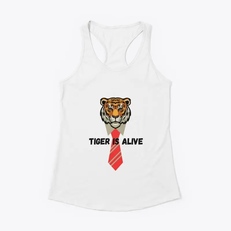 Alive Tiger with Tie Tshirt 