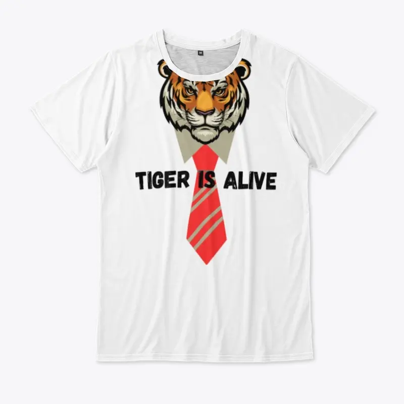 Alive Tiger with Tie Tshirt 