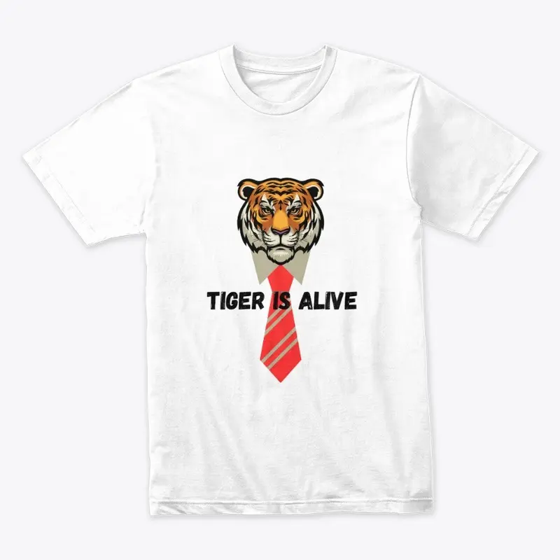 Alive Tiger with Tie Tshirt 