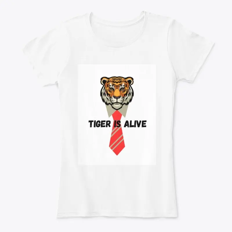 Alive Tiger with Tie Tshirt 