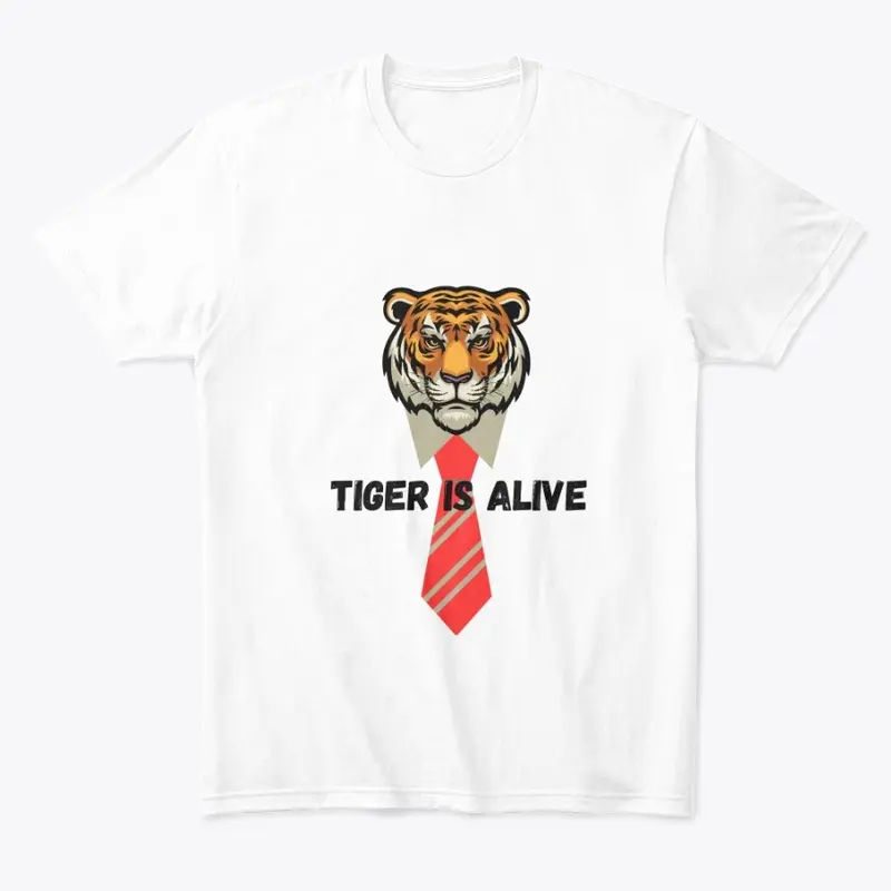 Alive Tiger with Tie Tshirt 