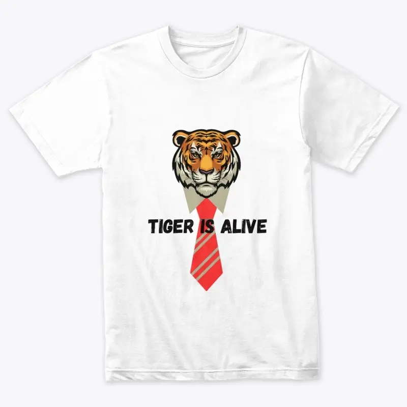 Alive Tiger with Tie Tshirt 