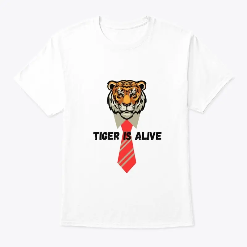 Alive Tiger with Tie Tshirt 